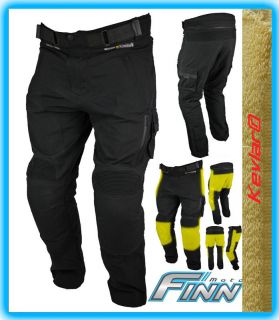 Black Cargo Cordura Kevlar Motorcycle Waterproof Pants