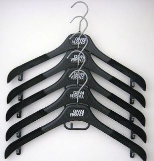Set Of 5 Gianni Versace Couture Plastic Hangers   Made In Italy