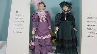 Pair of Porcelain Dolls Joelle and Verena 11 inches Classic Creations 