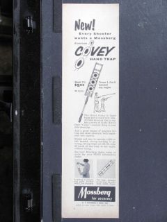 1956 MOSSBERG debut New COVEY Hand Trap Shotgun Target Thrower 