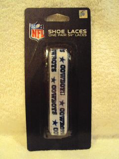 DALLAS COWBOYS Logo NFL Grey and Blue 54 Shoe Laces Pair Brand NEW