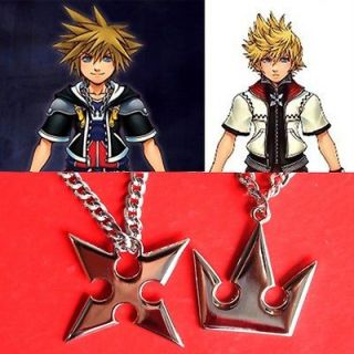   Kingdom Hearts Sora Crown & Roxas Cross Necklaces Pendants Gift D21