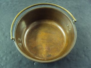 Vintage Copper Bucket with Brass Handle