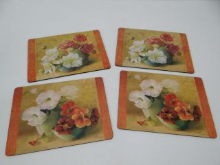 Pimpernel Floral Offering Placemats Set of 4 (Large) Heat Sealed Edges 
