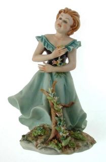 Capodimonte girl figurine in blue dress germano cortese 100   NEGR32