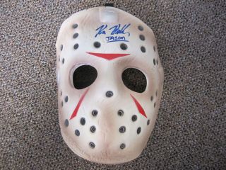 SIGNED AUTOGRAPH FOAM MASK KANE HODDER FRIDAY THE 13TH JASON VOORHEES 