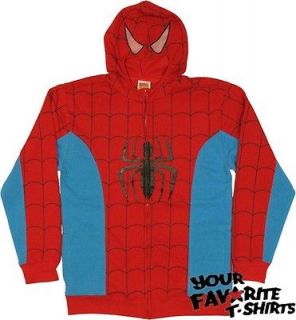 Spiderman Costume With Mask Spider man Marvel Licensed Zip Up Hoodie S 