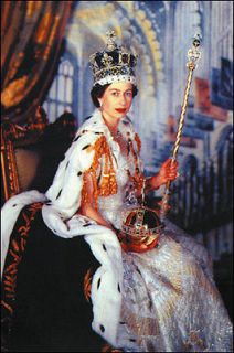 Queen Elizabeth in 1953 Coronation Portrait • Modern Postcard #1