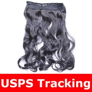   Curly 17 ★Synthetic 5 clip in hair extensions for human favored