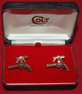 COLT Firearms Factory Python cuff links 10k Gold Filled Mint
