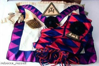 leather cased leather Masonic apron and sash Dewsbury