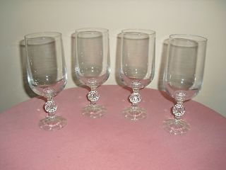 Set of 4 Crystal Bohemia Claudia Ice Tea / Water Goblets