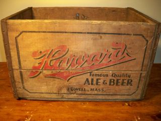 Vintage Beer Crate Harvard Brewing Company Lowell MA