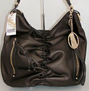 NWT Kathy Van Zeeland Luxury Handbag California Dreaming Hobo Bronze 