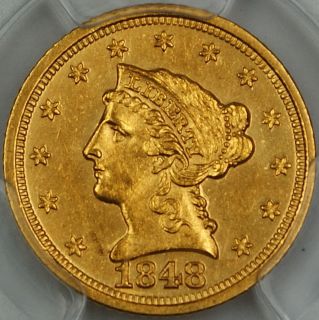   Liberty $2.50 Gold, PCGS Genuine *Choice BU* Dahlonega Quarter Eagle