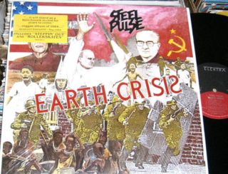 STEEL PULSE Earth Crisis LP REGGAE IN SHRINK WITH STICKER