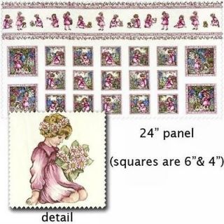 Sweet Daisy May Fabric   Girl in pink dress BTY