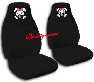 CUTE GIRLY SKULL CARSEAT COVERS BLACK GORGEOUS