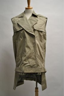 Alexander Wang Sleeveless Trench Coat sz 4 Oversized Khaki NWT $795