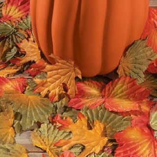 Polyester Decorative Fall Leaves / LOT OF 250 PC / THANKSGIVING (3/528 