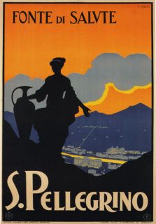 TV15 Vintage Italy Italian San Pellegrino Health Water Travel Poster 