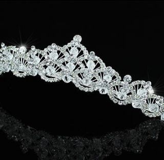 Unique Bridal Wedding Sparkling Tiara use Swarovski Crystal T1433
