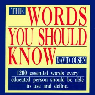   Should Be Able to Use and Define by David Olsen 1991, Hardcover