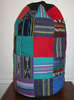 Oversized Ethnic Woven Canvas Patchwork Sack Backpack Bag LN L@@K
