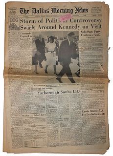 JFK John F. Kennedy Assassination BEST Dallas Newspaper