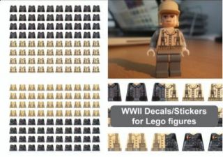 World War II Decals For Lego Minifgure new