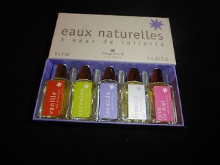 Lot of (5) FRAGONARD Perfume Boxed Set Eaux Naturelles Vanilla 