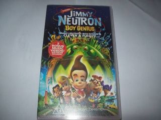 Nikelodeon Jimmy Neutron Boy Genius VHS Tape