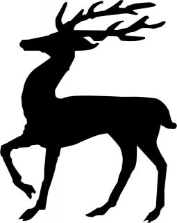 Deer Stag Decal 3.75x3 select your color! vinyl sticker