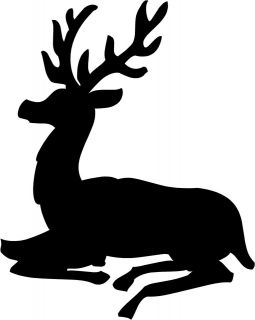 Deer Stag Decal 3.75x3 select your color! vinyl sticker D2
