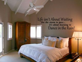 Life isnt about Waiting Decal Wall Quote Vinyl Sticker