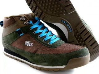 New Lacoste Versova Spm Brown/Army Green/Blue Trainers Hiking Boots 