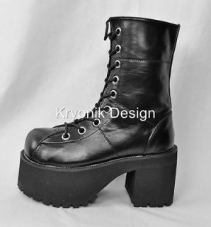 Demonia Ranger 301 goth gothic punk black platform ankle boots womens 