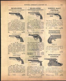  & Richardson Revolvers Remington Derringer Winchester Cannon