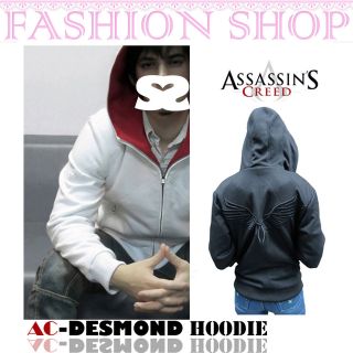 New Assassins Creed III 3 Desmond Miles Hoodie Cosplay Costume Top 