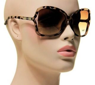 New DG Butterfly Womens Sunglasses Transparent Clear Brown Tortoise 