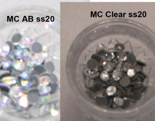 7mm ss34 OR 8mm ss40 Clear Diamond Hotfix DMC Machine Cut Glass 