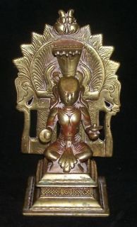 Antique Hindu Traditional In​dian Ritual Bronze Statue Goddess 