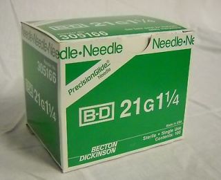   305166 21g x 1.25 Hypodermic Needles Becton Dickinson disposable