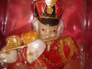 NEW Cloisonne Dillards Toy Soldier Nutcracker with Flute Fife Ornament 