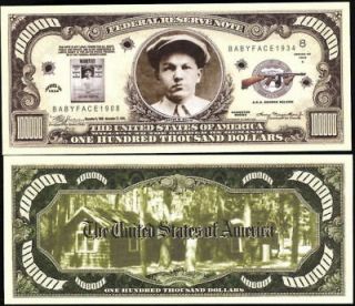 BABY FACE NELSON WANTED $100,000   LOT OF 2 BILLS