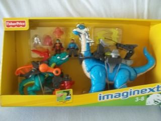 Fisher Price Imaginext Dinosaur T rex Mountain 8 Cave Men many EXTRAS