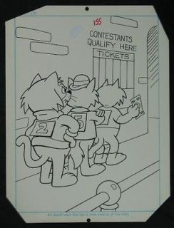 TOM AND JERRY COLORING BOOK ORIGINAL ILLUSTRATION ART 1990