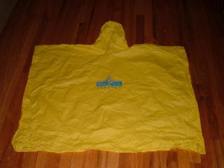 Vintage 1987 Walt Disney MGM Studios child size rain poncho Yellow 