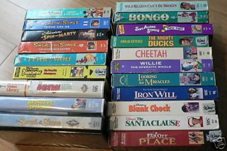 Huge Lot of 20 Walt Disney VHS Videos Collection Set