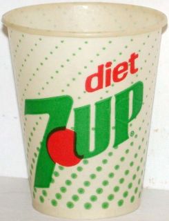 Old paper cup DIET 7UP dot logo 4oz size unused new old stock n mint+ 